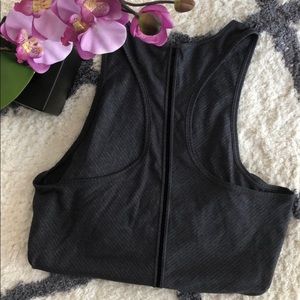 LuluLemon Charcoal Grey Racerback Tank with Mesh
